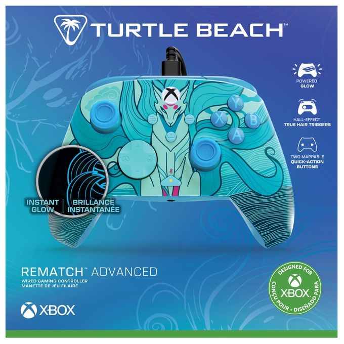 Turtle Beach TBC-2004-25 Rematch Advanced Controller da gaming con cavo per Xbox e PC con pulsanti rimappabili grilletti sensibili e comandi audio colore Multicolore