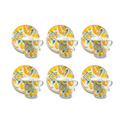 Ar.Ca. 55930 Confezione 6 Tazze Caffe' con Piattino Lemon