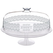 Cosmoplast 1396 Home Sweet Home Alzata per Torte con Coperchio diametro 26 cm altezza 21 cm