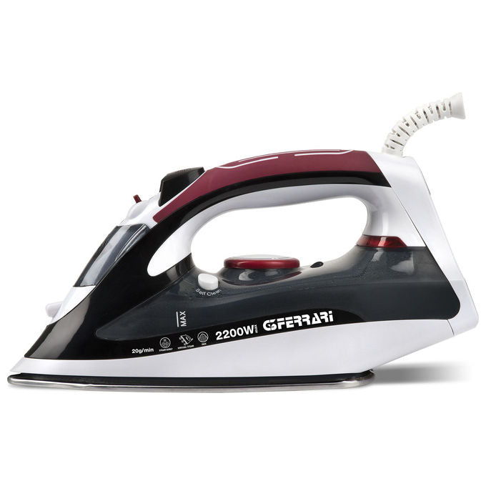 G3 Ferrari G40017 Califfo Ferro da Stiro a Vapore 2200W Piastra Inox 280cc Colpo Vapore 100 g-min Self-Clean colore Nero