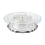 ILSA ILS130033 CRYSTAL Alzata per torte girevole 360° in policarbonato trasparente con base antiscivolo diametro 33 cm colore Trasparente