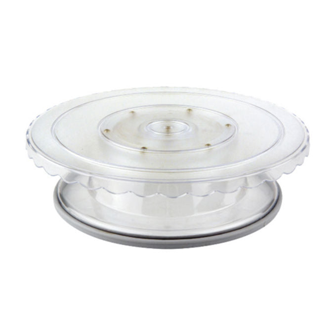 ILSA ILS130033 CRYSTAL Alzata per torte girevole 360° in policarbonato trasparente con base antiscivolo diametro 33 cm colore Trasparente