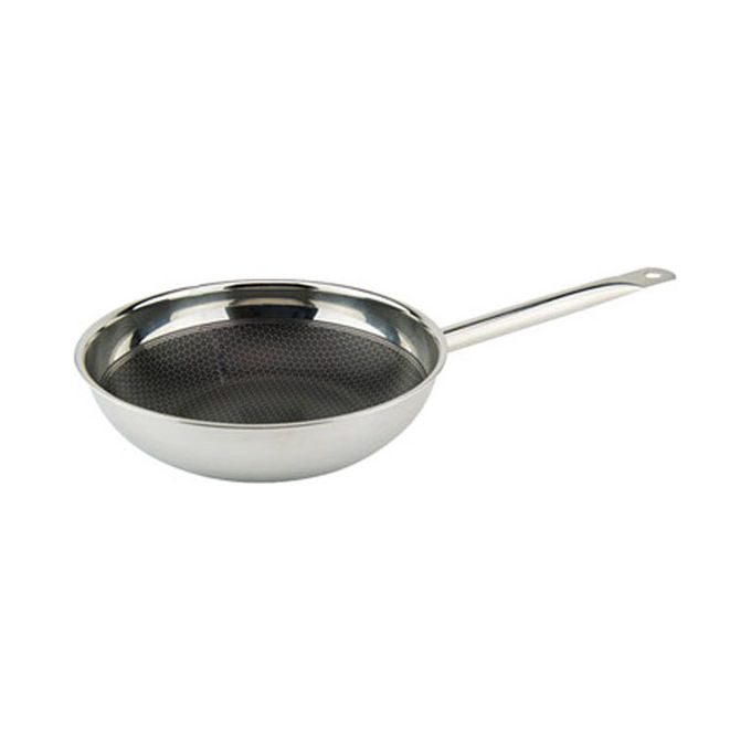 Ilsa ILS600Q28 AX Active Inox Wok Professionale 28 cm Triplo Strato Antiaderente senza PFOA Induzione Lavastoviglie Forno 260°C