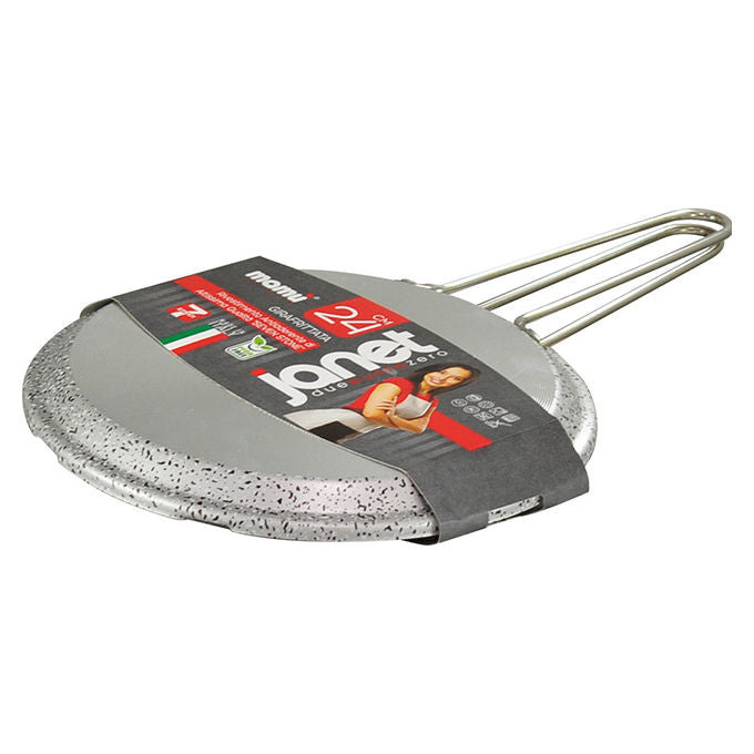 Mamu' Janet 2.0 Girafrittata Alluminio Antiaderente 24 cm Senza PFOA Gas Elettrico Vetroceramica colore Grigio