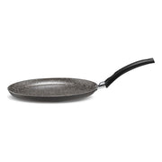 Piardinox PIA615028 Liveinduction Crepiera Alluminio Antiaderente Effetto Pietra 28 cm Compatibile Induzione colore Nero