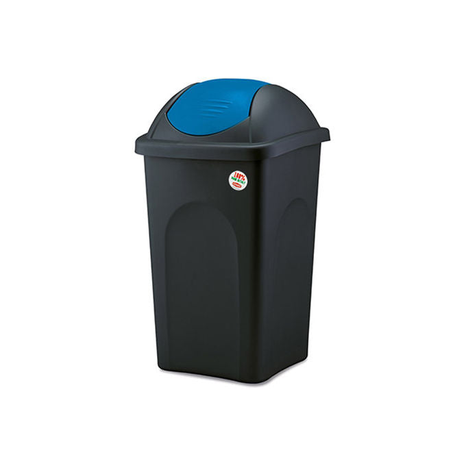 Stefanplast STF956 Basculina Multipat Pattumiera 30 Lt coperchio basculante raccolta differenziata colore Nero Blu