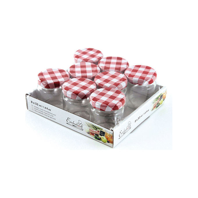 Weck Set 8 Vasetti Decorati Einkoch 53ml.