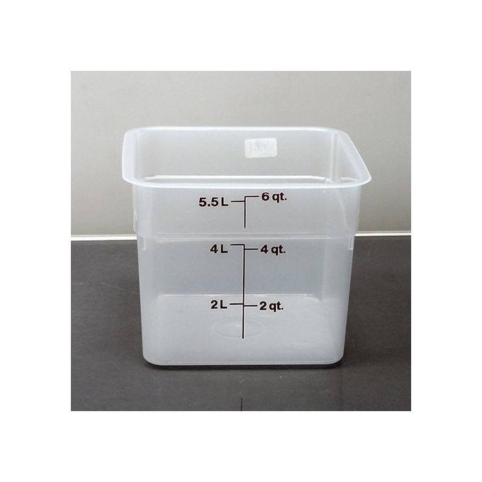 Cambro 6SFSPP190 Camsquares Contenitore per Alimenti Quadrato 5.7 L Polipropilene colore Traslucido