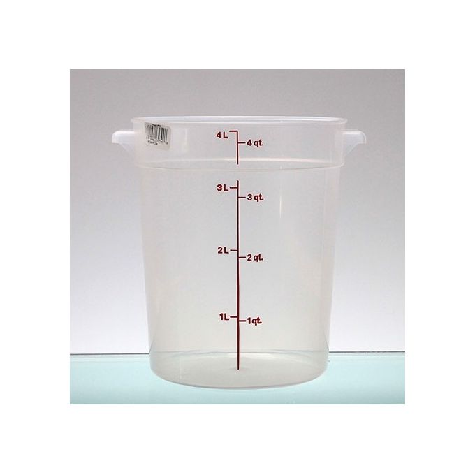 Cambro RFS4PP190 Contenitore per Alimenti Rotondo in Polipropilene 3.8 L Resistenza Termica -40°C +70°C Certificato NSF colore Trasparente