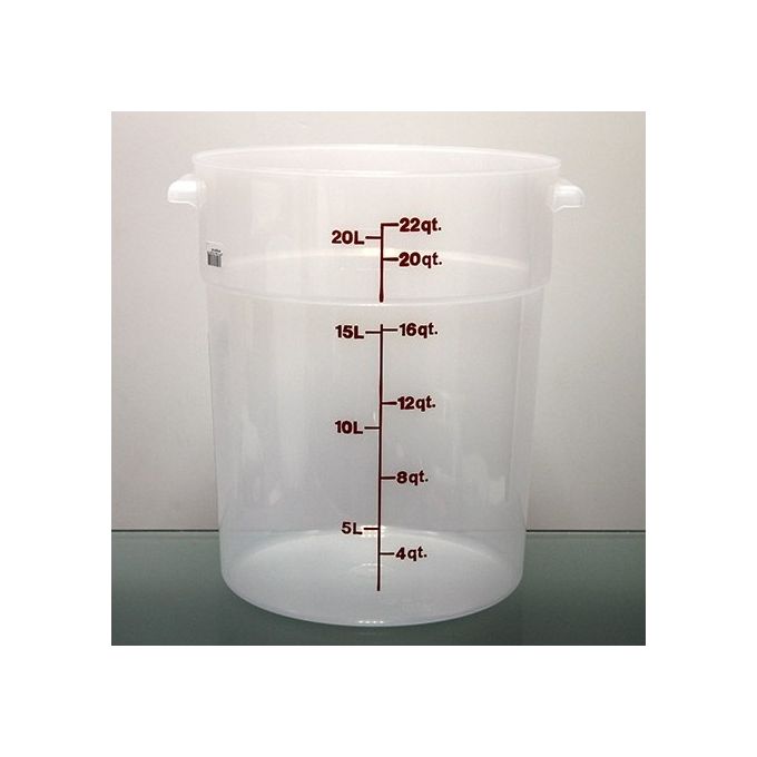 Cambro RFS22PP Contenitore per Alimenti Rotondo Polipropilene 20.8 L Semi-trasparente NSF