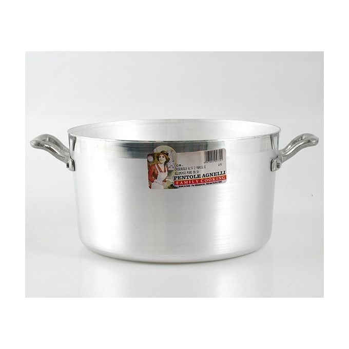 Baldassare Agnelli PENTOLE AGNELLI_FAMA434 Casseruola Alta Alluminio 34 cm 15,0 L Adatta a Tutte le Fonti di Calore incluso Induzione colore Argento