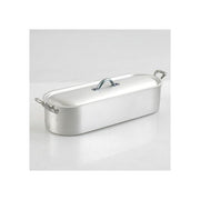 Agnelli FAMA1840 Family Cooking Pesciera in Alluminio con Griglia e Coperchio 40x13 cm Manici in Acciaio Inox Nickel Free colore Argento