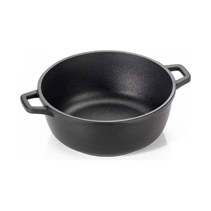 Home 6639324 Grand Chef Casseruola Antiaderente in Alluminio Pressofuso con 2 Manici 24 cm colore Nero