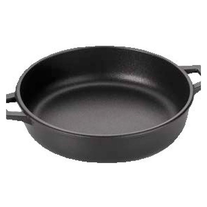 Antik Ars 6639024 Linea Nera Tegame 2 Manici Alluminio Pressofuso Antiaderente 24 cm colore Nero