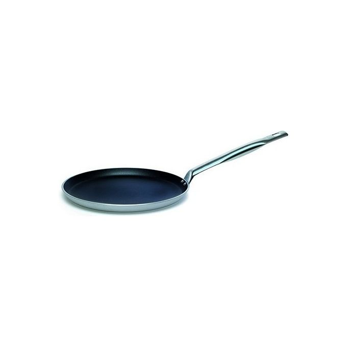 Ballarini 2007 Serie 2000 Padella per Crepes in Alluminio con Rivestimento Antiaderente Kerastone Diametro 25 cm Manico in Acciaio Inox colore Nero