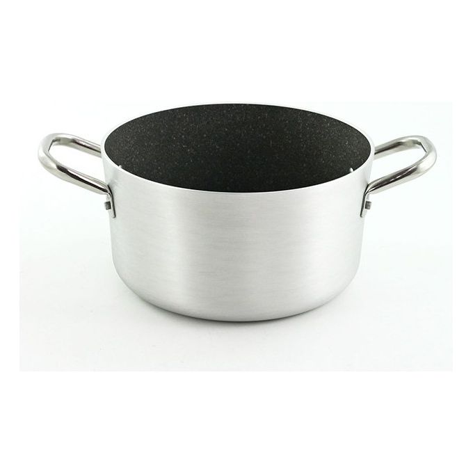 Ballarini BLL670B28 Granite Casseruola Professionale 2 Manici Alluminio Antiaderente 28 cm colore Grigio