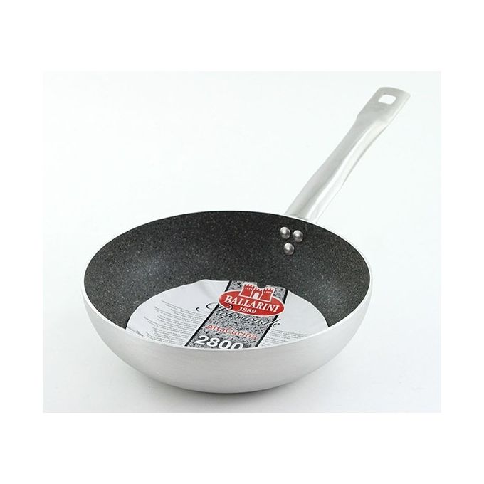 Ballarini B53T56 Serie 2800 Padella Svasata Alta Professionale Alluminio Kerastone Antiaderente 24 cm colore Granite