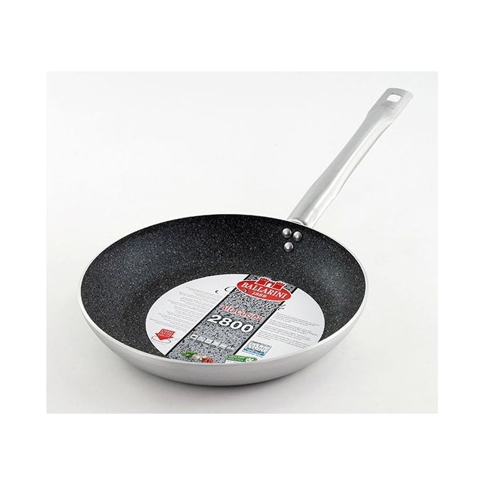 Ballarini 1000064 Serie 2800 Padella Svasata Bassa Professionale Antiaderente Kerastone Granite 28 cm colore Grigio