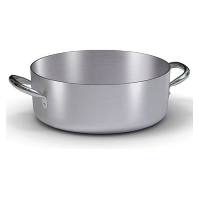 Ballarini 1000201 Serie 7000 Casseruola Bassa in Alluminio Puro 99% con 2 Manici Rinforzati in Acciaio Inox Diametro 45 cm Capacita' 24.6 L colore Naturale