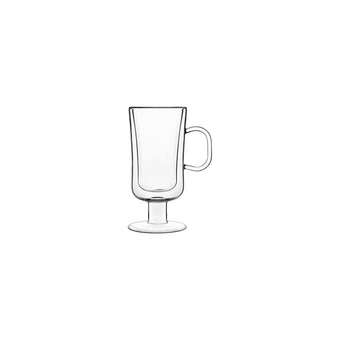 Luigi Bormioli 12188-01 Thermic Bicchieri Termici per Irish Coffee 25 cl Set da 2 Pezzi in Vetro Borosilicato con Manico colore Trasparente