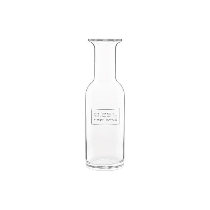 Bormioli Luigi 10955-30 Optima Bottiglia per Vino 0,25 litri Vetro Cristallino Collo Smerigliato colore Trasparente