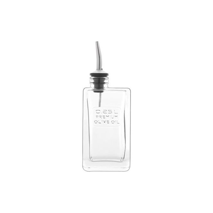Luigi Bormioli 11619A Optima Bottiglia per Olio con Beccuccio Versatore 250 ml colore Trasparente