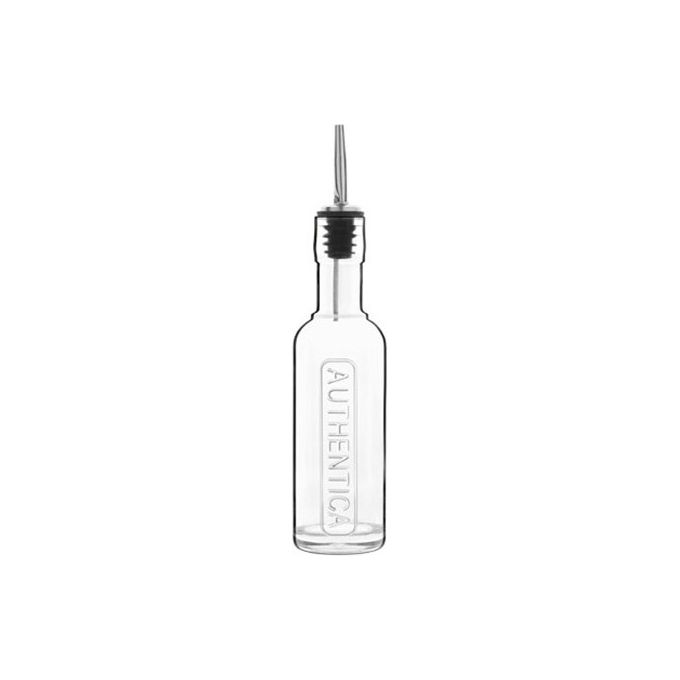 Luigi Bormioli BOL490015 Authentica Bottiglia con Tappo Versatore in Silicone e Acciaio Inox 25 cl colore Trasparente