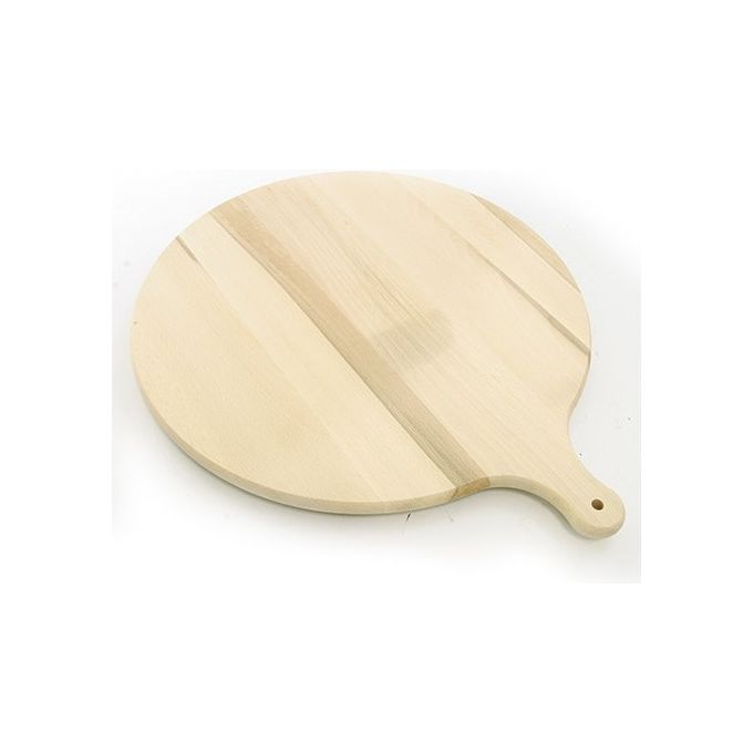 Caper ART143 POLENTA Tagliere in Legno di Faggio con Manico Diametro 50 cm colore Naturale