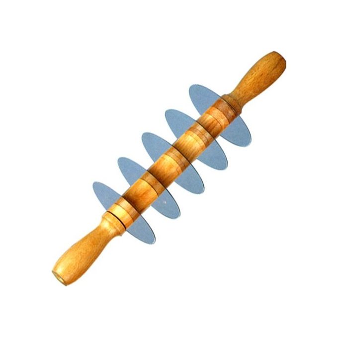 ELETTRO CENTER 8023609000211 Tagliasfoglia 5 Lame Lisce in Acciaio Inox Manico in Legno di Faggio Regolabile colore Argento