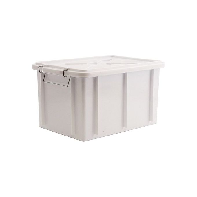 Giganplast 1900 Box Cassetta Contenitore per Alimenti con Coperchio Ganci Metallo Polipropilene Sovrapponibile 15 L colore Bianco