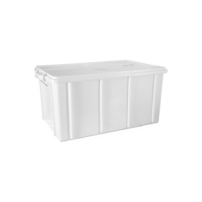 Giganplast GPS455400 Cassetta Box con Coperchio Contenitore Alimenti 20 lt 40x30x22 cm Polipropilene HACCP Sovrapponibile colore Bianco