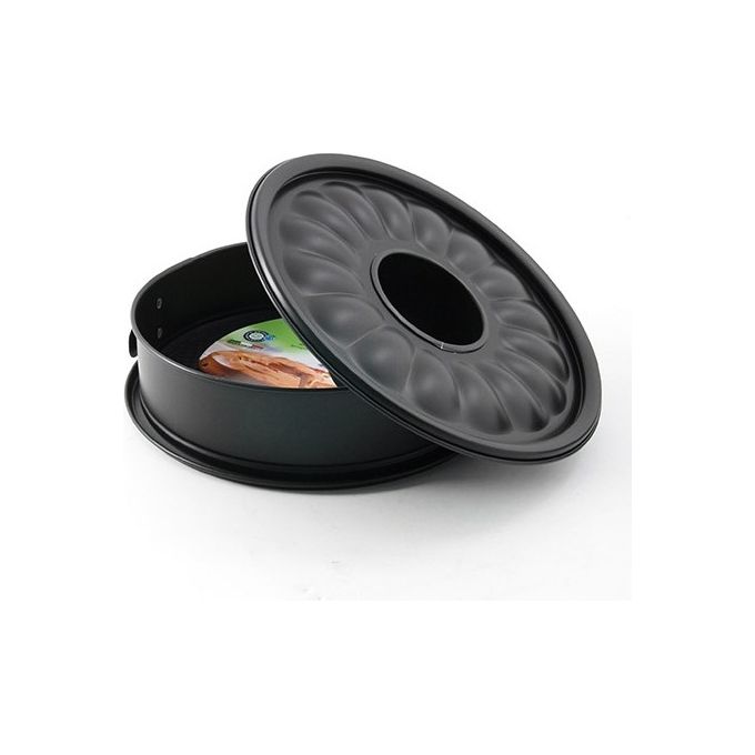 Guardini 85026E Gardenia Tortiera Apribile 2 Fondi Ø 26 cm Fondo Salvagoccia Acciaio Antiaderente Made in Italy colore Nero