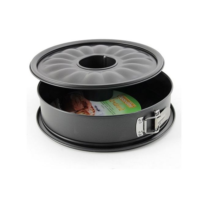 Guardini 85028E Gardenia Tortiera Apribile 2 Fondi Ø 28 cm Fondo Salvagoccia Acciaio Antiaderente colore Nero