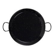 Garcima E-20GAR La Ideal Paellera in Ferro Smaltato Diametro 50 cm per 14 Persone Due Manici Laterali Adatta a Gas Forno Fiamma Libera colore Nero con Effetto Maculato