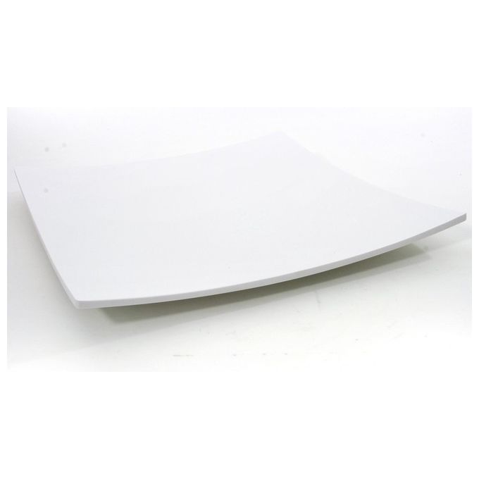 EFAY E100316IV00 Piatto Quadrato Curvo in Melamina BPA-Free Lavabile in Lavastoviglie colore Bianco avorio
