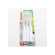 6 Coltelli da tavola seghettati Bianco