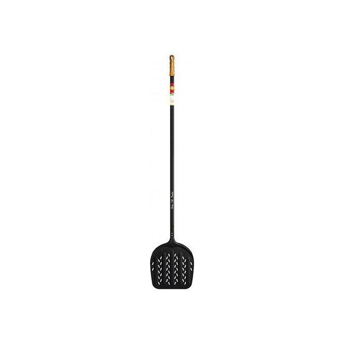 Lilly Codroipo 3646333 Italia 3D Pala Pizza Forata Alluminio Anodizzato 33 cm Manico 170 cm colore Nero