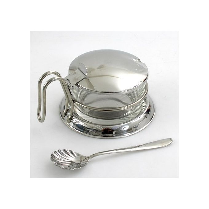 Pintinox PNT345010 Nouvelle Cuisine Formaggera Acciaio Inox 18-10 con Ciotola in Vetro Estraibile Lavastoviglie Safe colore Argento