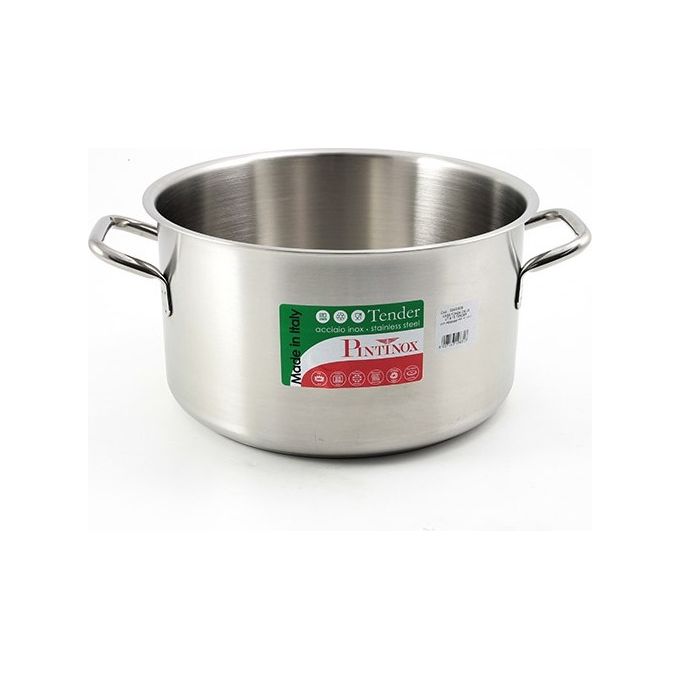 PINTINOX PNT670B28 Tender Casseruola Alta in Acciaio Inox 28 cm 9,75 lt Adatta a Tutte le Fonti di Calore Compresa Induzione colore Nero
