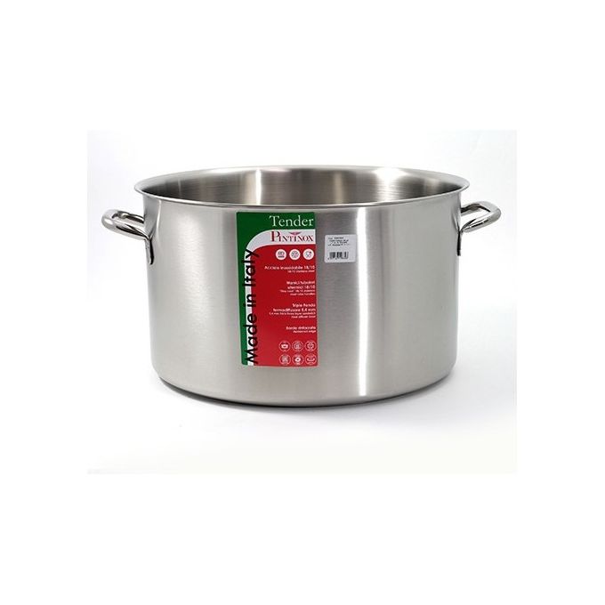 Casseruola alta per induzione con 2 manici in acciaio inox Diametro 50 cm