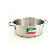 Casseruola bassa per induzione con 2 manici in acciaio inox Diametro 36 cm