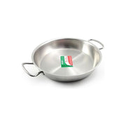 PINTI PNT670E32 Tender Tegame in Acciaio INOX 18-10 con Due Manici Fondo Termo Diffusore Adatto per Induzione Diametro 32 cm Capacita' 4,50 Lt colore Acciaio
