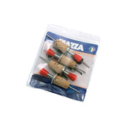 PIAZZA 0500004 Tappi Versatori in Acciaio Inox con Sughero Confezione da 4 Pezzi colore Nero