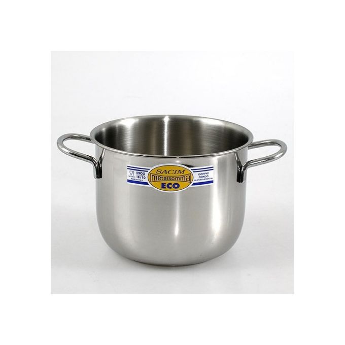 SACIM SCM600L28 202 Eco Pentola in Acciaio Inox 18-10 per Induzione Diametro 28 cm Altezza 21 cm colore Cromo
