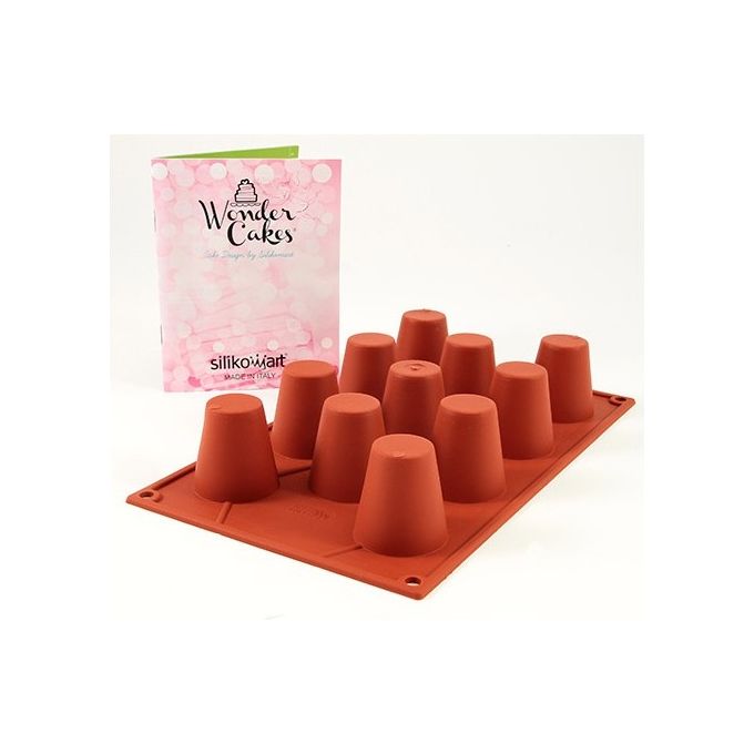 Silikomart SF020-C Classic Stampo Silicone 11 Baba' Medi 50 ml 550 ml colore Terracotta