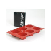 Silikomart SF023 Classic Stampo in Silicone 6 Muffin Antiaderente Ø69 mm H35 mm Made in Italy