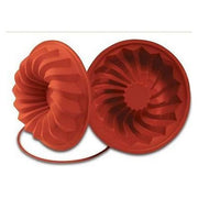 Silikomart SFT224 Classic Stampo per Ciambella in Silicone Platinum con Safe Ring Ø 24 cm 1.3 L colore Terracotta