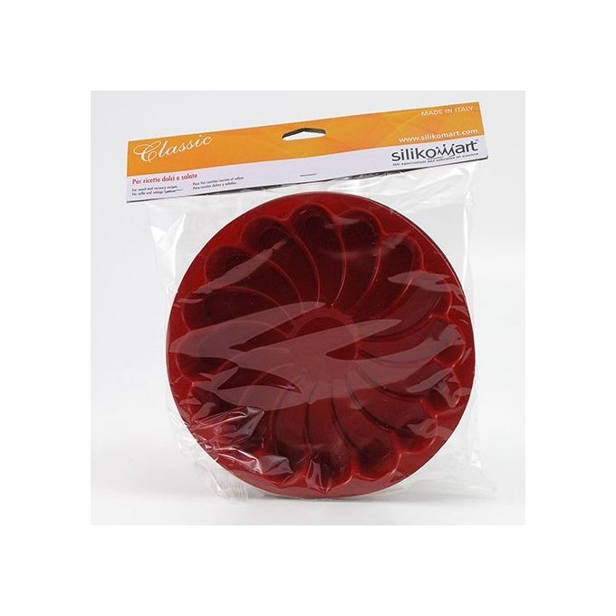 Silikomart SFT220 Classic Stampo in Silicone Margherita per Torte Ø 22 cm 4,5 cm 1,3 l Safe Ring