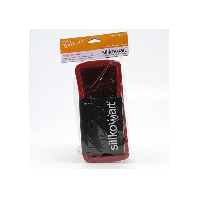 Silikomart SFT326 Classic Stampo in Silicone per Plumcake 24x10.5x6.5 cm 1.5 l con Safe Ring colore Rosso