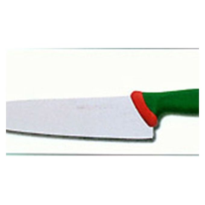 Sanelli SN-312625 Premana Professional Coltello Trinciante Lama 25 cm Manico Ergonomico Antiscivolo con Tecnologia Antibatterica Biomaster colore Verde-Rosso